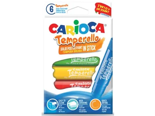 Plakkaatverfsticks Temporello Doos à 6 stuks Assorti Kleuren