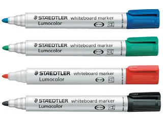 Viltstift Staedtler 351 whiteboard rond blauw 1-2mm - 2