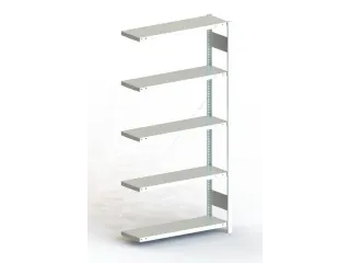 Inhaakstelling Aanbouwveld Ral7035 2000x1006x336mm 5legborden 230kg - 2