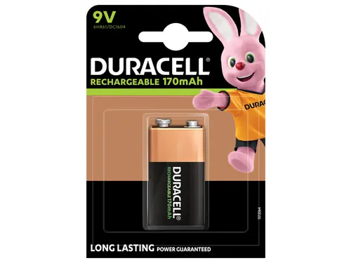 Batterij oplaadbaar Duracell 1x9Volt 170mAh Plus