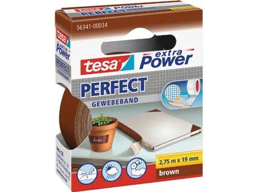 Textieltape 19 mmx2.75 m Bruin