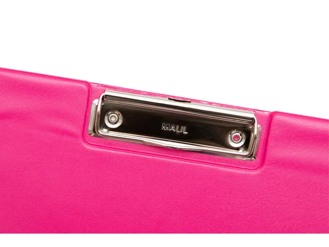 Klembordmap MAUL A4 staand met penlus PVC neon roze