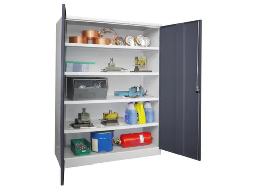 zwaarlastkast met openslaande deuren,RAL7035,front RAL7016