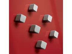 Magneten Sigel voor glasbord set 6stuks zilverkleurig C5 sterk 10x10x1