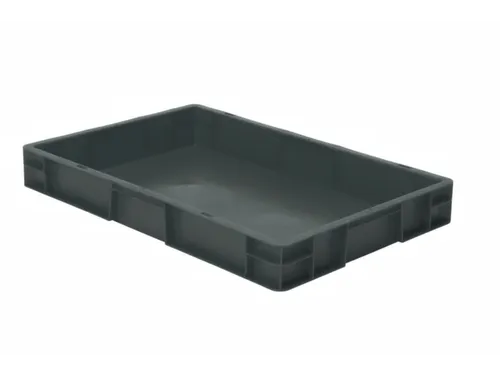 Euronorm-stapelbak 14.5l 75x600x400mm Wanden/bodem Gesloten Grijs