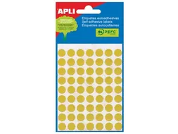 Apli Ronde Etiketten Ø10mm Geel