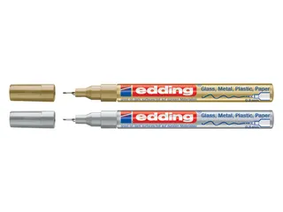 Viltstift edding 780 lakmarker rond zilver 0.8mm blister - 3