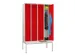 Armoire vestiaire avec banc,RAL7035,face avant RAL3000