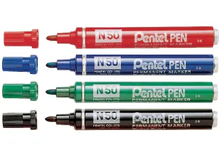 Viltstift Pentel N50 rond blauw 1.5-3mm - 2