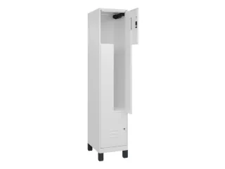 Z-garderobekast,HxBxD 1950x400x500mm,vak B 200/400mm,cil.-slot,voeten - 2