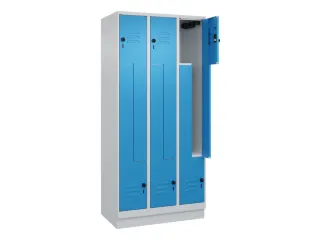 Z-garderobekast,HxBxD 1950x900x500mm,vak B 150/300mm,draaigrendel - 2