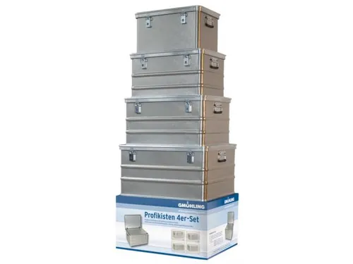 Aluminium Transportkisten 60/85/115/156L Set Van 4Stuks