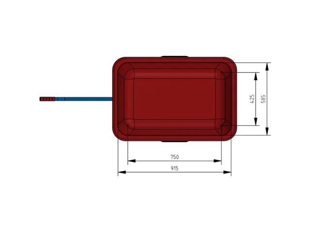 Handtrekwagen Kunststof Bak 4102L 200kg 750x425mm Luchtbanden