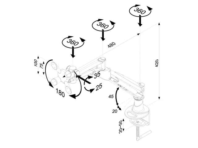LCD/LED/TFT Desk mount (clamp)