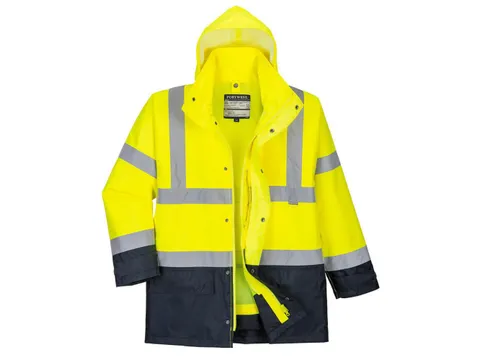 Portwest S768 parka, geel/marineblauw, maat 5XL, per stuk