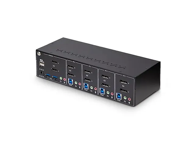 4-Port Dual-Monitor DisplayPort KVM Switch 4K