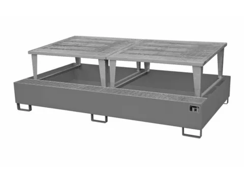 opvangbak,v. 2xIBC,opvangvol. 1000l,HxBxD 863x2650x1460mm