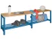 banc-patère,LxP 1500x370mm,barrettes en bois hêtre,piètement RAL501