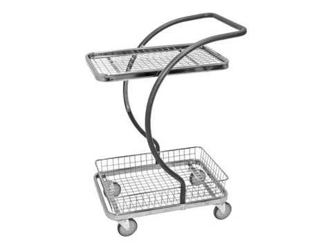 etagewagen,draagverm. 120kg,2etage(s),laadvl. LxB 595x360mm,staaletage