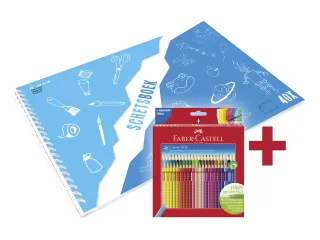 Kleurpotlood Faber-Castell Grip 48 stuks + gratis A3 Kangaro schetsboe - 2