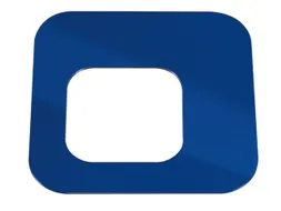Oplegdeksel,V. Afvalbak 1X60L,Vierkant,1Opening,Staal,Blauw