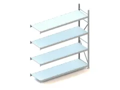 Rayonnage grande largeur suivant HxlxP 2500x2251x650mm 4niveaux acier