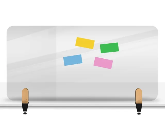 Bureauscherm Elements doorzichtig 60x120cm klemmen