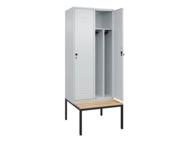 locker voor scheiding van kleding,HxBxD 2120x800x815mm,2vak