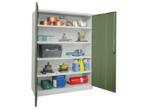 zwaarlastkast met openslaande deuren,RAL7035,front RAL6011