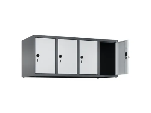 opzetkast,v. locker,4vak.,vak B 300mm,HxBxD 500x1200x500mm,vleugeldeur