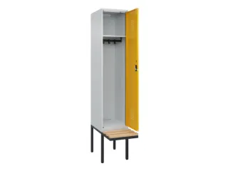 locker met bank,HxBxD 2120x400x815mm,1vak,vak B 400mm,cilinderslot - 1