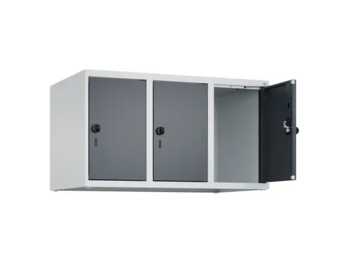 opzetkast,v. locker,3vak.,vak B 300mm,HxBxD 500x900x500mm,draaigrendel
