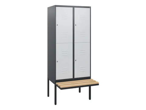 Dubbeldekse dekenkist,HxBxD 1950x800x815mm,2x2vak.,vak B 400mm