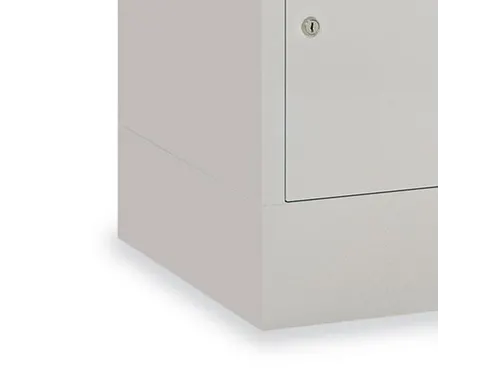 lockerkast,HxBxD 1850x1200x500mm,3x3vakken,RAL7035,front RAL6011