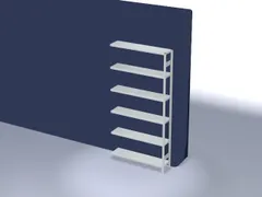 magazijnstelling,aanbouwveld,HxBxD 2500x1310x335mm,vakl. 175kg