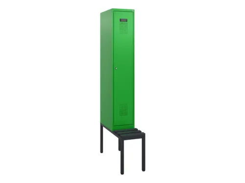 locker met bank,HxBxD 1950x300x815mm,1vak,vak B 300mm,cilinderslot