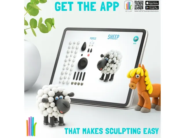 Hey Clay Klei set Animals 15 delen boerderijdieren