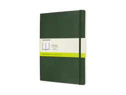 Notitieboek Moleskine XL 190x250mm blanco soft cover myrtle green