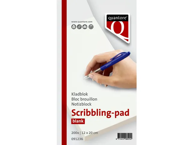 Kladblok Quantore 12x20cm 200vel