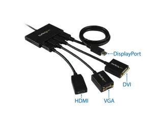 Mini Displayport Naar Displayport Multi-monitor Splitter 4-Poorts Hub - 3