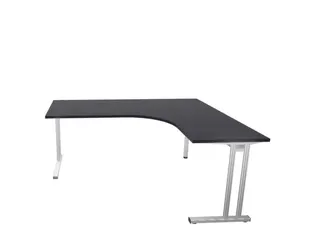 bureau in vrije vorm,HxBxD 740x1800x1600mm,vrije vorm,CC-zwart - 1