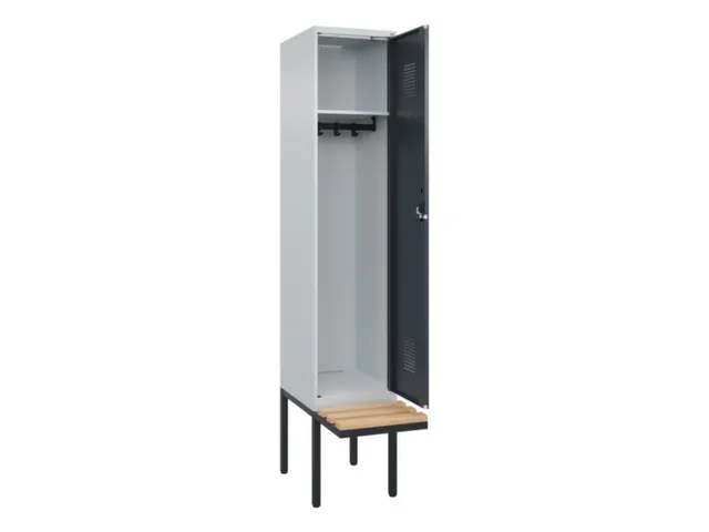 locker met bank,HxBxD 2120x400x815mm,1vak,vak B 400mm,cilinderslot