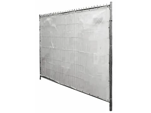 ondoorzichtige folie,v. mobiel hek,HxB 1760x3410mm,m. ogen,kunststof