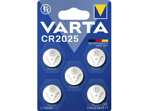 Batterij Varta knoopcel CR2025 lithium blister à 5 stuks