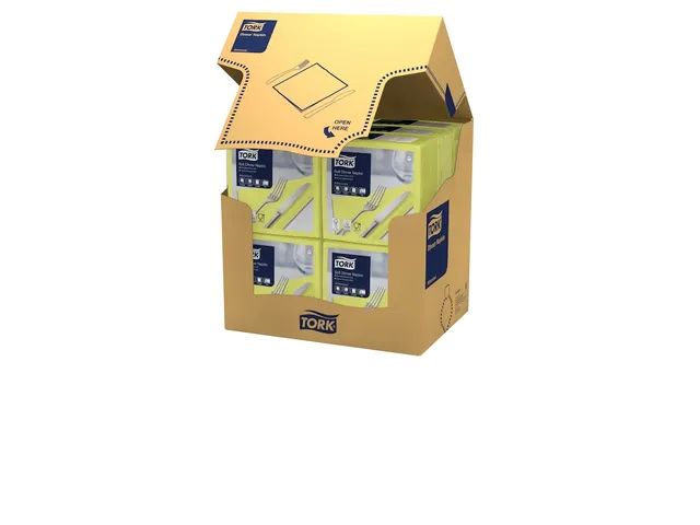 Tork 477910 Soft Dinnerservet Advanced Limoen 39x39cm