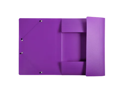 Elastomap 3 kleppen polypropyleen 5/10de Ondoorschijnend - A4-Paars