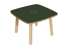 bijzettafel,HxBxD 400x600x600mm,4voeten natuur,vierkante buis