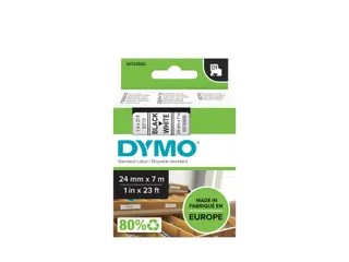 Labeltape Dymo 53713 D1 S720930 24mmx7m zwart op wit - 1