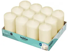 Kaars Stomp 7x13cm Ivoor 43u tray 12 stuks