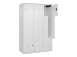 Z-garderobekast,HxBxD 1850x1200x500mm,vak B 200/400mm,cil.-slot - 2